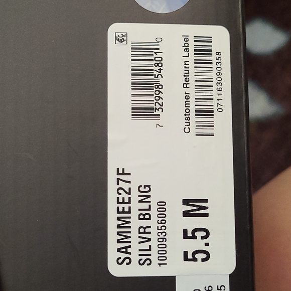 INC silver and rhinestone slip on shoes - Picture 4 of 4